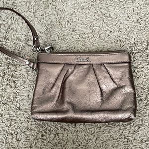 Rose Gold Coach wristlet